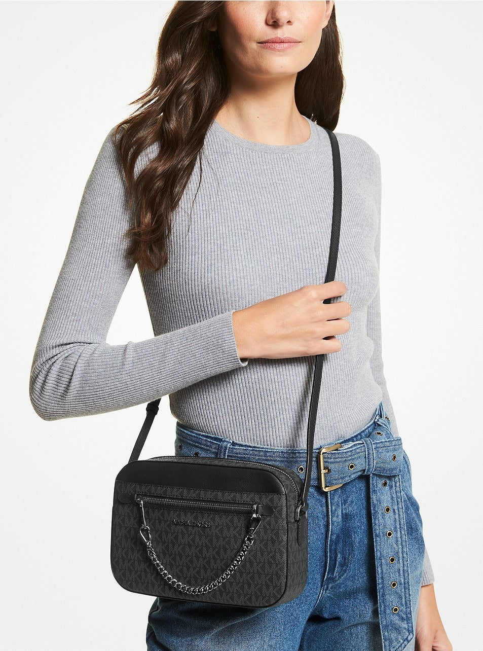 MICHAEL KORS Jet Set Large Logo Crossbody