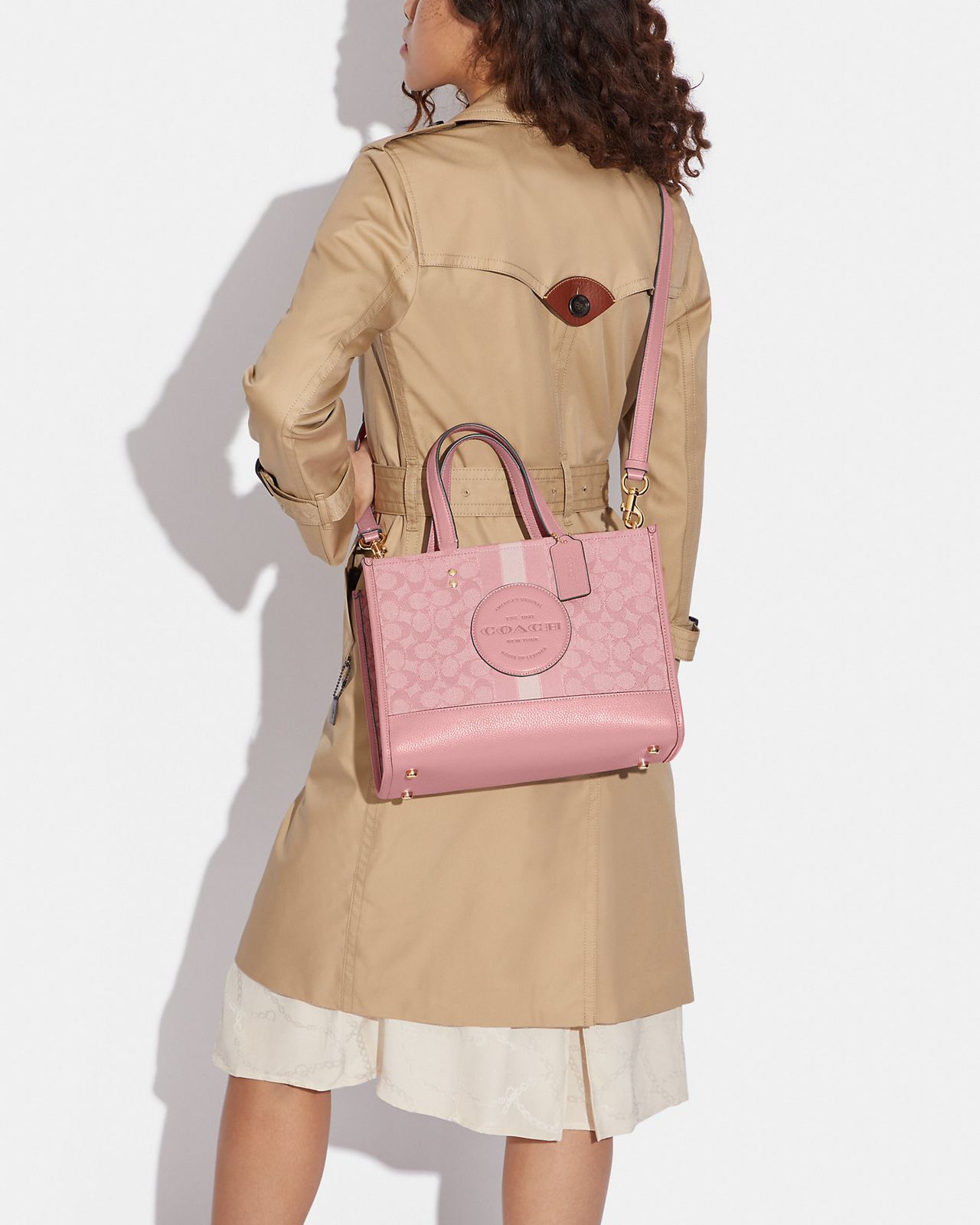 Bolsa Coach Tote Rosa