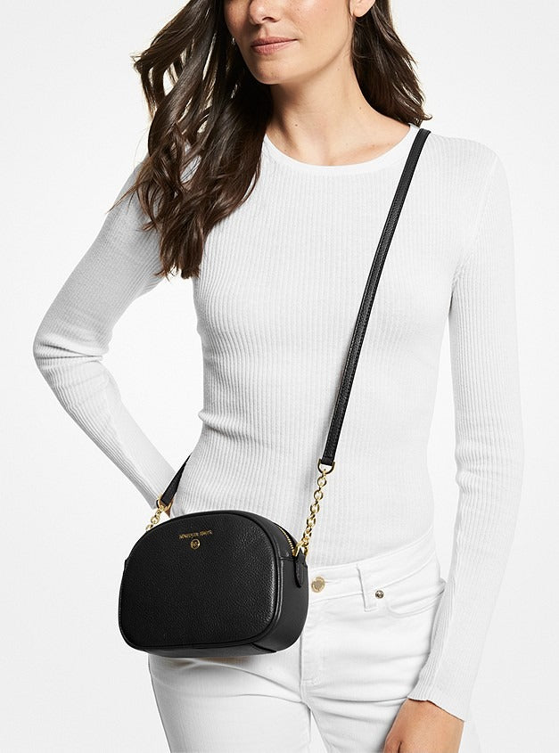 MICHAEL KORS Jet Set Crossbody Negra y Dorado