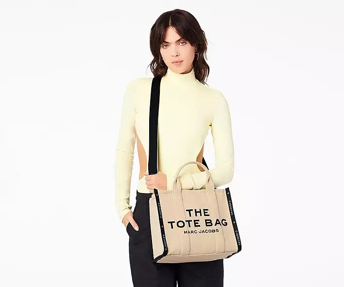 Marc Jacobs THE MEDIUM TOTE JAQUAR BEIGE NEGRO